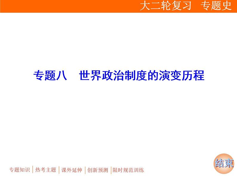 2019届二轮复习：板块三 专题八　世界政治制度的演变历程 (课件)（95张）第2页