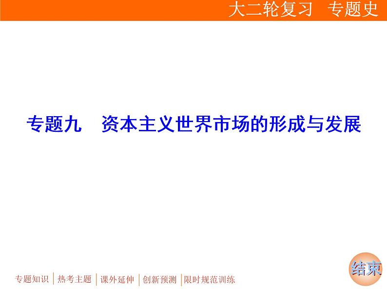 2019届二轮复习：板块三 专题九　资本主义世界市场的形成与发展 (课件)（71张）第1页