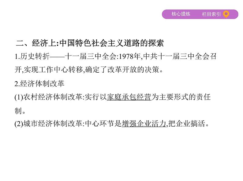 2019届二轮复习：第11讲　中国现代化建设道路的新探索——改革开放新时期的社会沧桑巨变 （课件）（47张）08