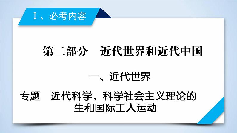 2019届二轮复习 专题9 近代科学技术、科学社会主义理论的诞生和国际工人运动 课件（38张）第2页