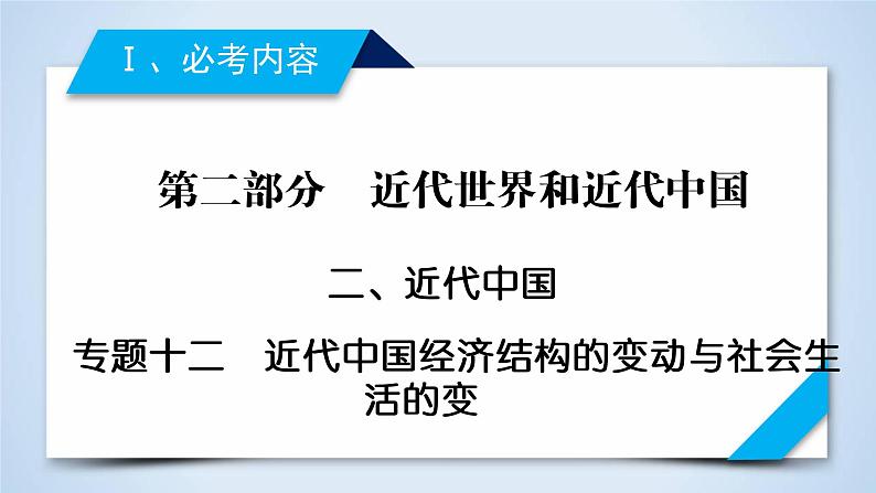 2019届二轮复习 专题12 近代中国经济结构的变动与社会生活的变迁 课件（66张）第2页