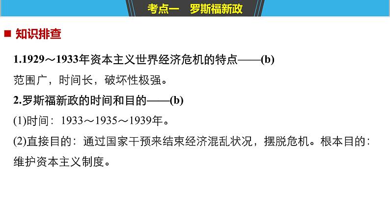 2019届二轮复习 专题17　罗斯福新政与当代资本主义 课件（48张）（浙江专用）第5页