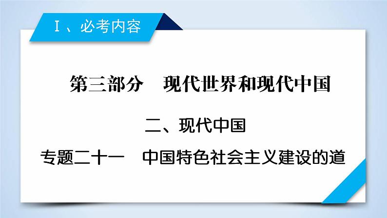 2019届二轮复习 专题21 中国特色社会主义建设的道路 课件（46张）第2页