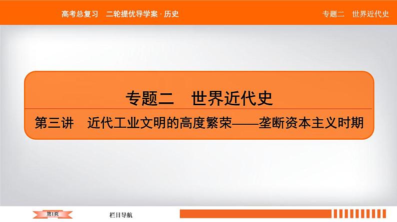 2019届二轮复习 西方资本主义经济发展及经济全球化 课件（60张）第1页