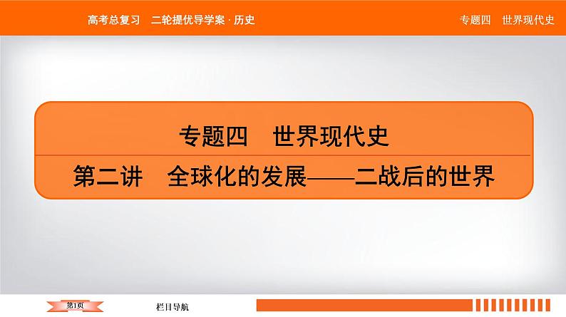 2019届二轮复习 西方资本主义经济发展及经济全球化 课件（553张）第1页