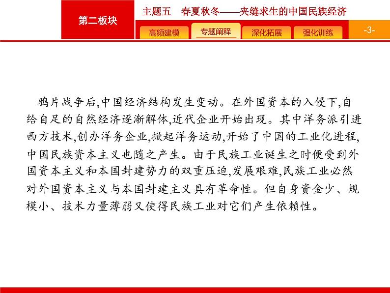 2019届二轮复习 主题5 春夏秋冬——夹缝求生的中国民族经济 课件（15张）第3页