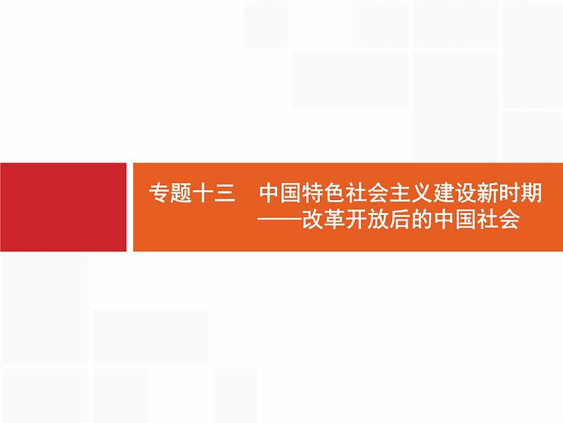 2019届二轮 专题13 中国特色社会主义建设新时期——改革开放后的中国社会 课件（40张）（浙江专用）01