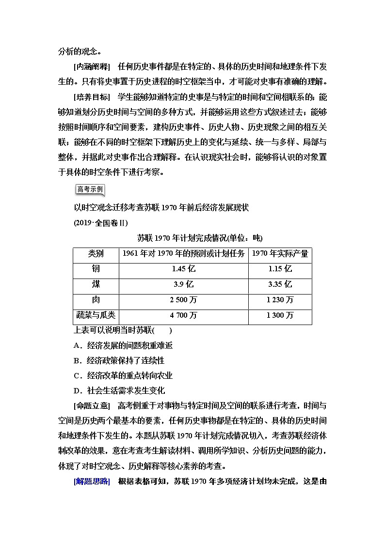 2020届二轮复习专题版 第2部分 专项1　聚焦五大核心素养，贴近高考宏观引领 学案第2页