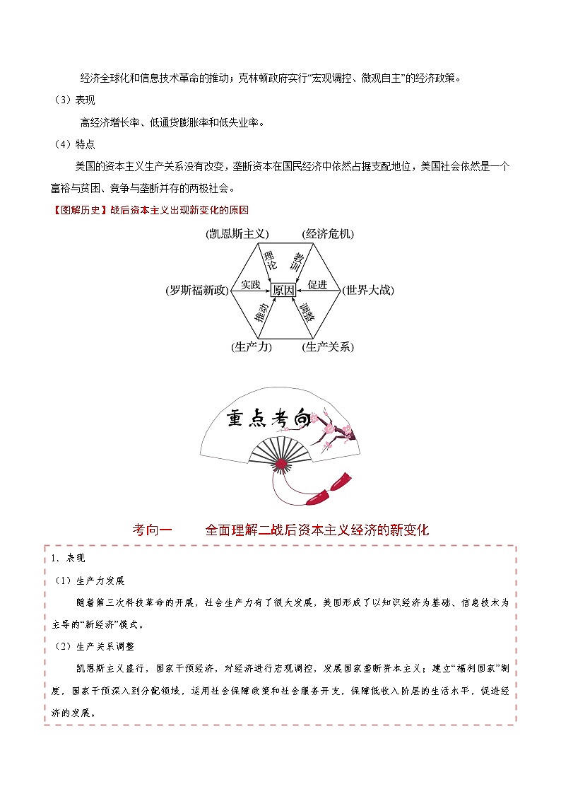 2020届二轮复习 考点24第二次世界大战后资本主义的新变化 学案03