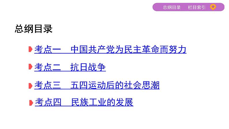 2020届二轮复习通史版 第十讲　近代革命道路的新探索——五四运动至新中国成立前 课件（80张）02