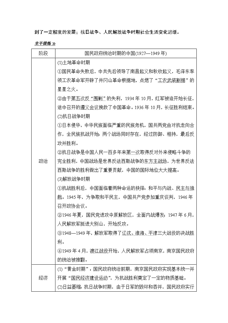2020届二轮复习 第9讲　近代中国的觉醒与探索——国民政府统治时期 学案第2页