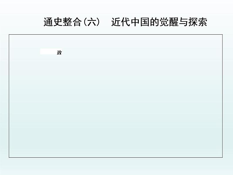 2020届二轮复习：专题(六)　近代中国的觉醒与探索（课件）（59张）第1页