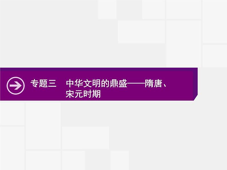 2020届二轮复习：专题三　中华文明的鼎盛——隋唐、宋元时期 （课件）（46张）01