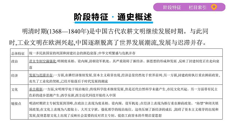 2020届二轮复习通史版 第三讲　中国古代文明的辉煌与衰落——明清(1840年前) 课件（58张）03