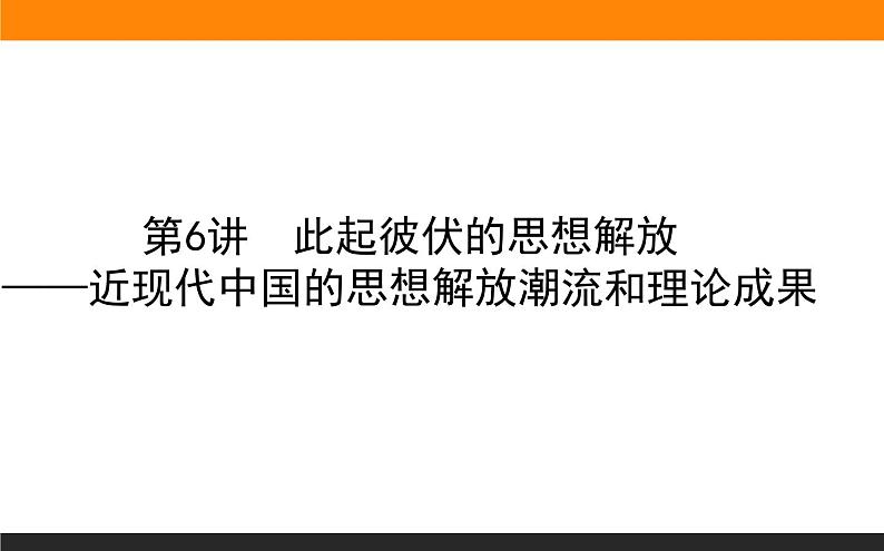 2020届二轮复习：第6讲 近现代中国的思想解放潮流和理论成果（课件）（70张）01