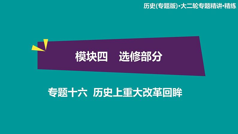 2020届二轮复习：模块4 专题16 历史上重大改革回眸（课件）（37张）01