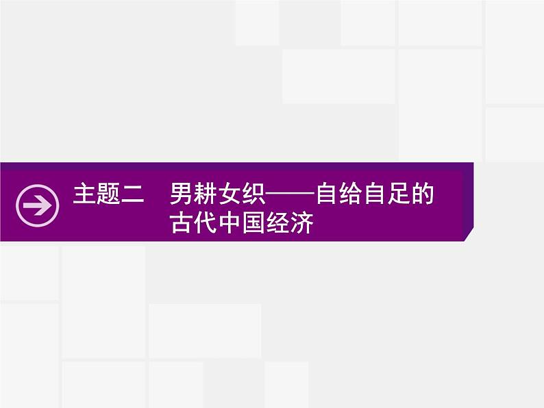 2020届二轮复习：热点主题二　男耕女织——自给自足的古代中国经济 （课件）（20张）第1页