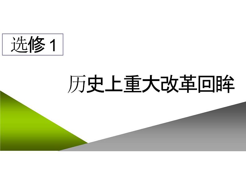 2020届二轮复习：选修1  历史上重大改革回眸 （课件）（25张）02