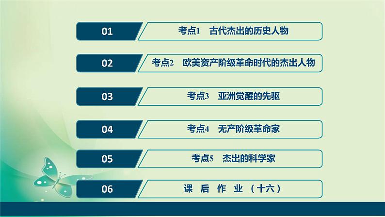 2020届二轮复习 专题十六　中外历史人物评说 课件（79张）（浙江专用）02