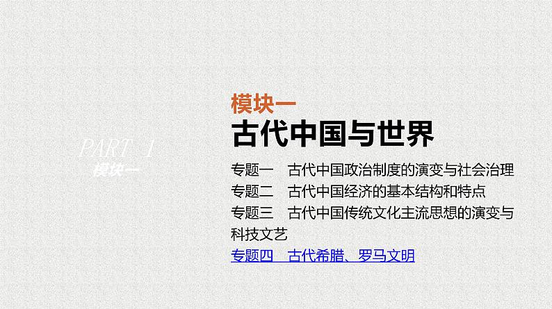 2020届二轮复习 专题四　古代希腊、罗马文明 课件（94张）01