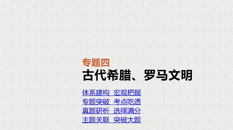 2020届二轮复习 专题四　古代希腊、罗马文明 课件（94张）02