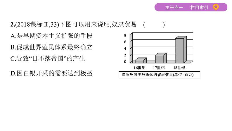 2020届二轮复习 专题五　资本主义世界市场的形成与发展 课件（49张）08