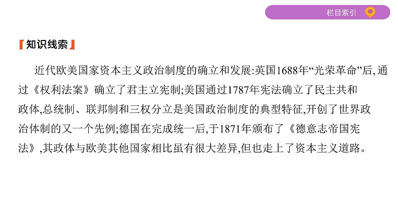 2020届二轮复习（江苏专用）：专题七 欧美资产阶级代议制的确立与发展 【课件】（53张）04