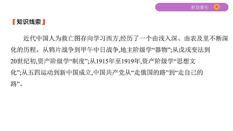 2020届二轮复习（江苏专用）：专题十 近代中国的思想解放潮流 【课件】（47张）04