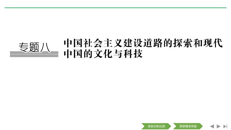 2020届二轮复习（浙江专用）：专题八 中国社会主义建设道路的探索和现代中国的文化与科技（课件）（46张）01