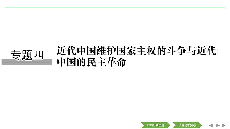 2020届二轮复习（浙江专用）：专题四 近代中国维护国家主权的斗争与近代中国的民主革命（课件）（58张）01