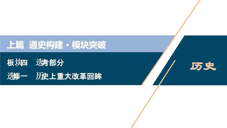 2020届二轮复习： 选修一　历史上重大改革回眸 （课件）（32张）01