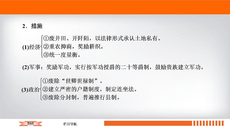 2020届二轮复习 历史上重大改革回眸（选修1） 课件（98张）08