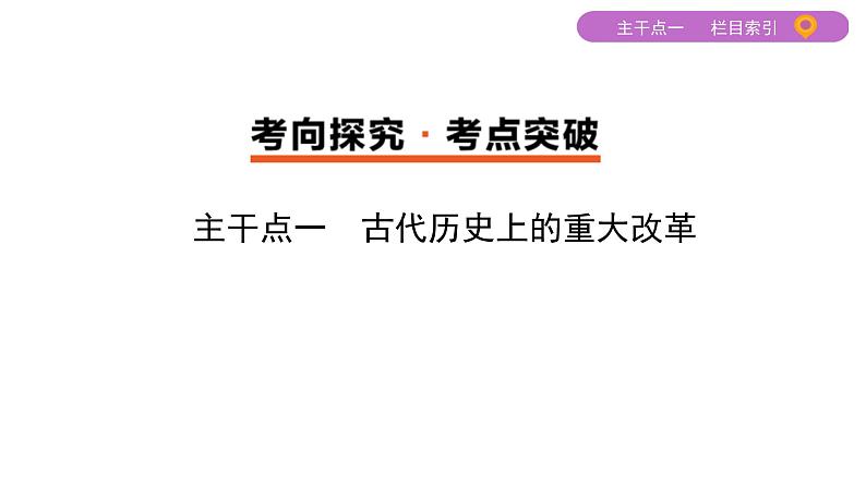 2020届二轮复习 选修一　历史上重大改革回眸 课件（49张）03