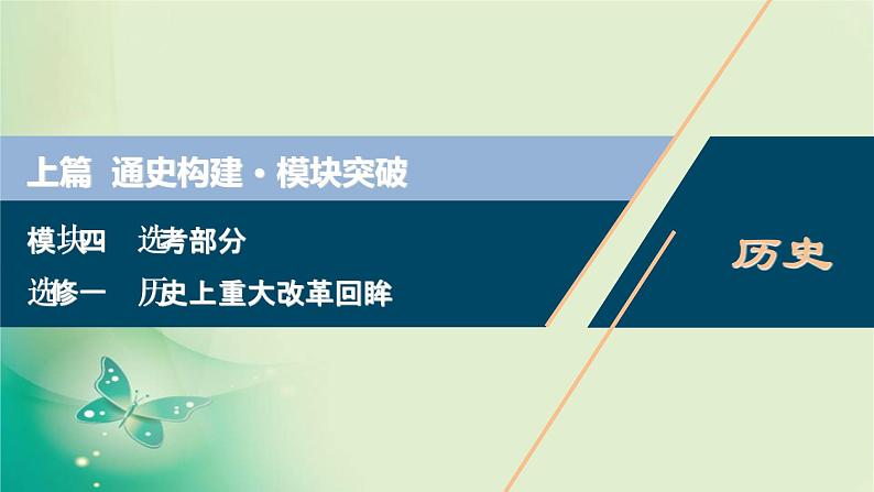 2020届二轮复习 选修一　历史上重大改革回眸 课件（43张）01