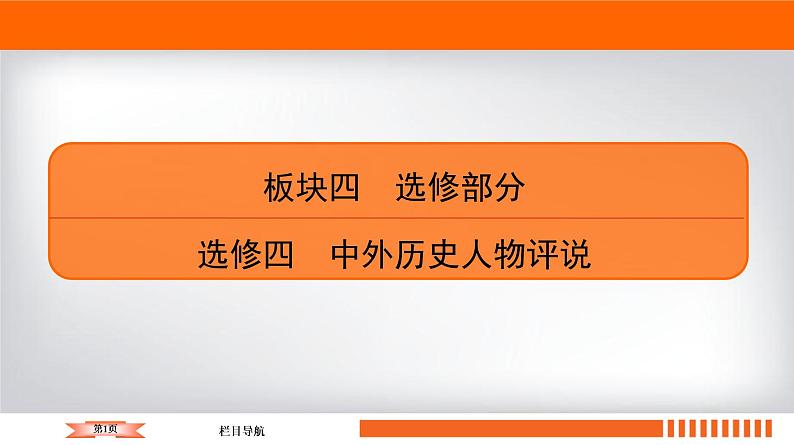 2020届二轮复习 中外历史人物评说（选修4） 课件（89张）01