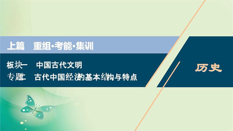 2020届二轮复习 专题二　古代中国经济的基本结构与特点 课件（37张）（浙江专用）01