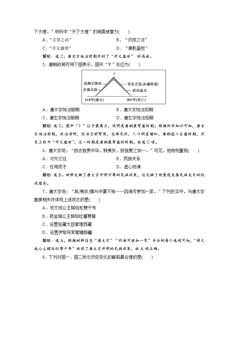 （新）统编版历史必修上册练习：第6课　从隋唐盛世到五代十国（含解析）02