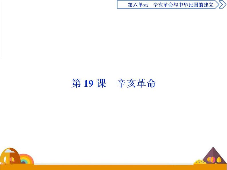 （新）统编版历史必修上册课件：第19课　辛亥革命01