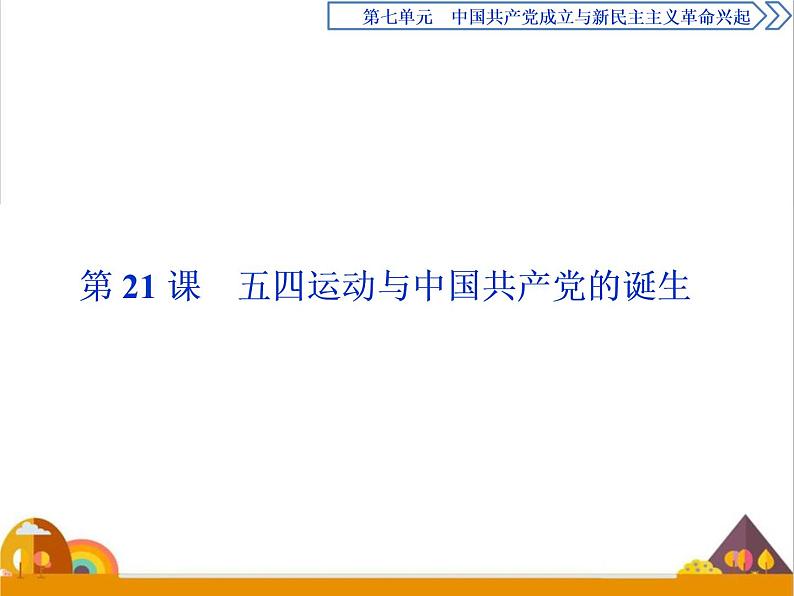 （新）统编版历史必修上册课件：第21课　五四运动与中国共产党的诞生01