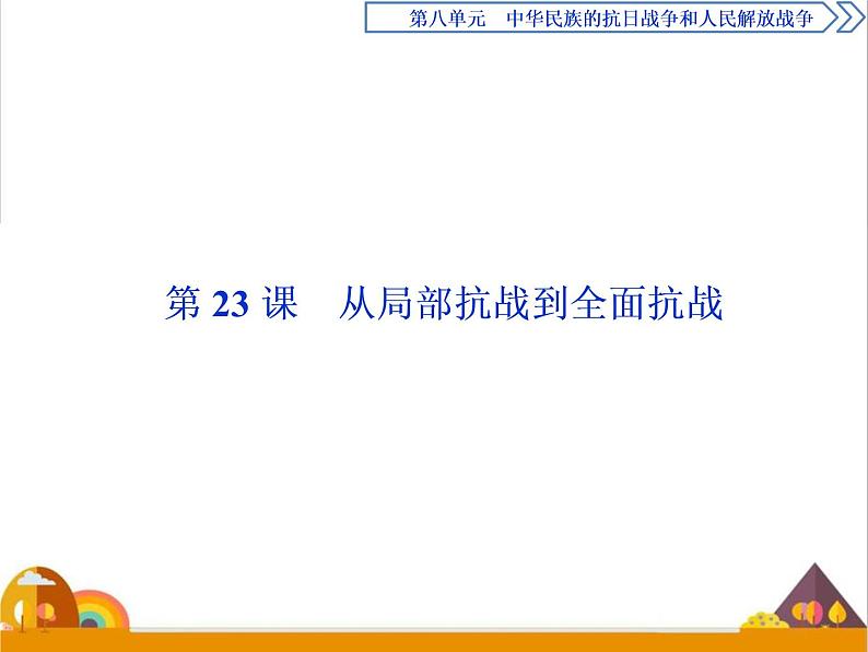 （新）统编版历史必修上册课件：第23课　从局部抗战到全面抗战01