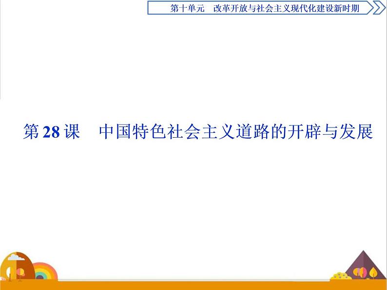 （新）统编版历史必修上册课件：第28课　中国特色社会主义道路的开辟与发展01