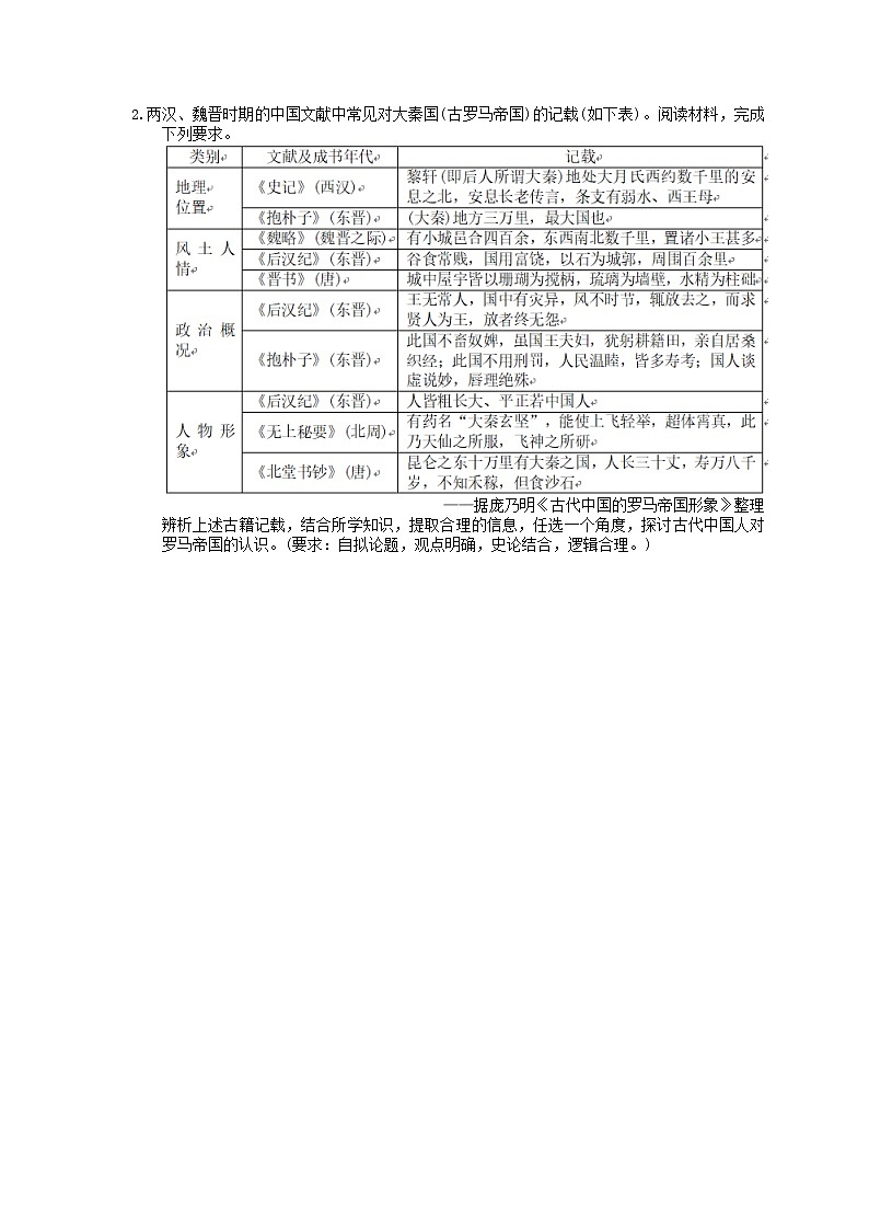 【高考复习】2020版高考历史三轮冲刺 材料阅读题 古代希腊罗马的政治制度（含答案解析）02