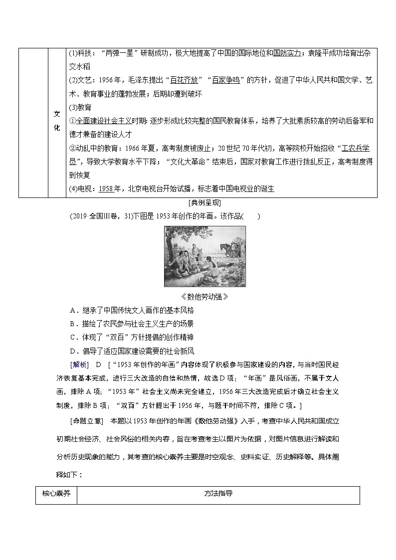 2020届高考历史二轮教师用书：第7讲　改革开放前的现代中国（1949—1978）第3页