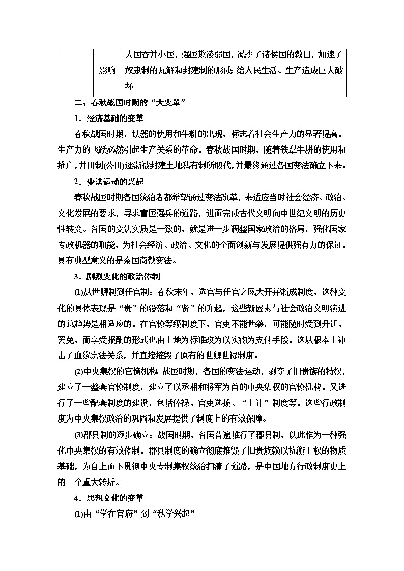 2020历史二轮专题版教师用书：第1部分模块1话题1社会转型02