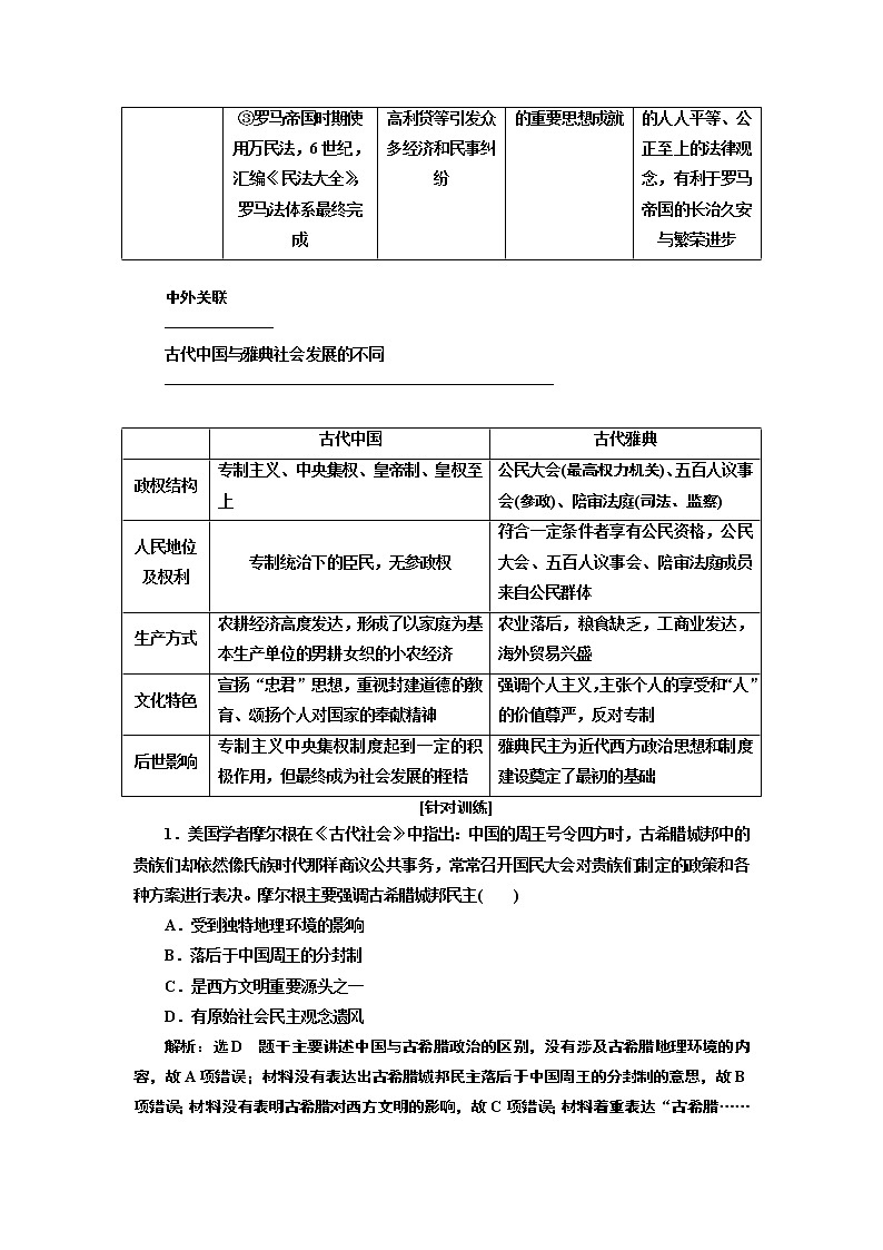 2019版二轮复习历史江苏专版讲义：第三板块第二步通史融会贯通02