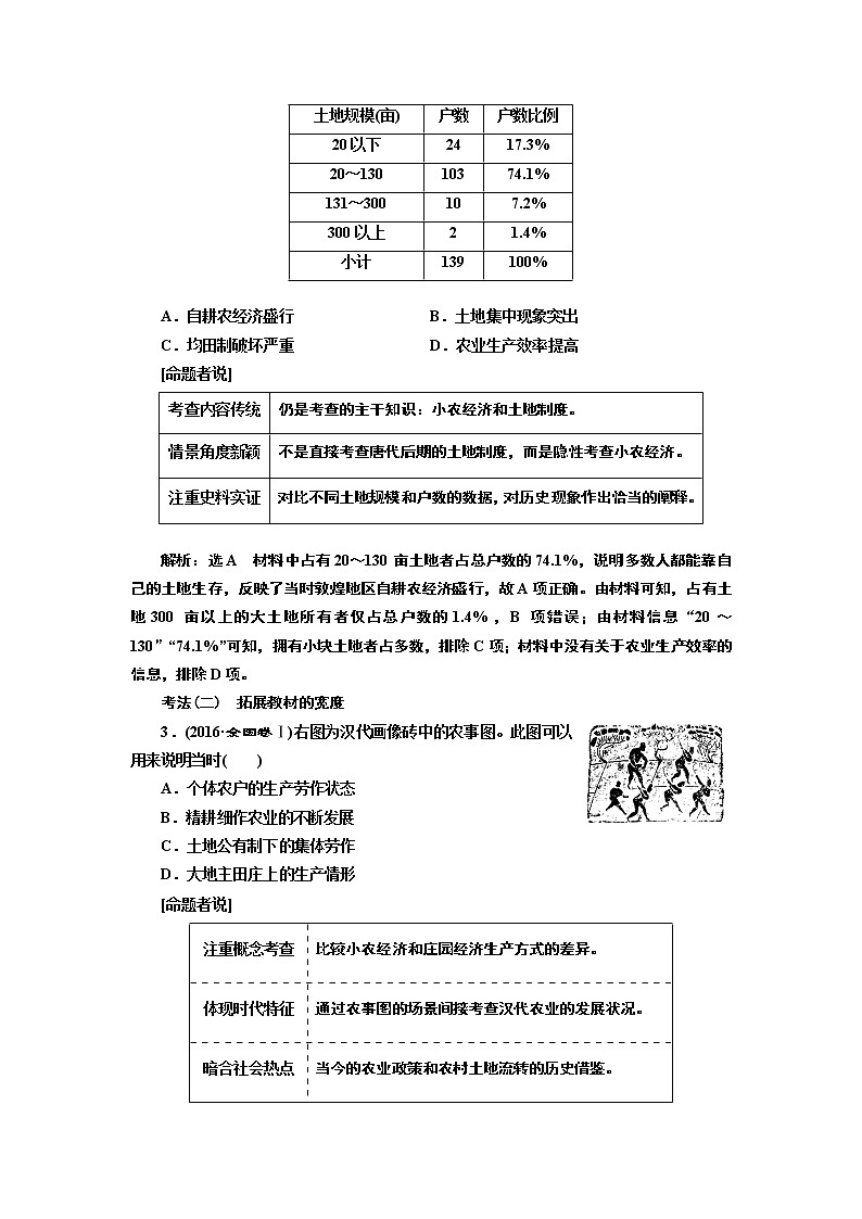 2019版二轮复习历史专题版讲义：板块一专题二“权力支配”下的农耕文明第3页
