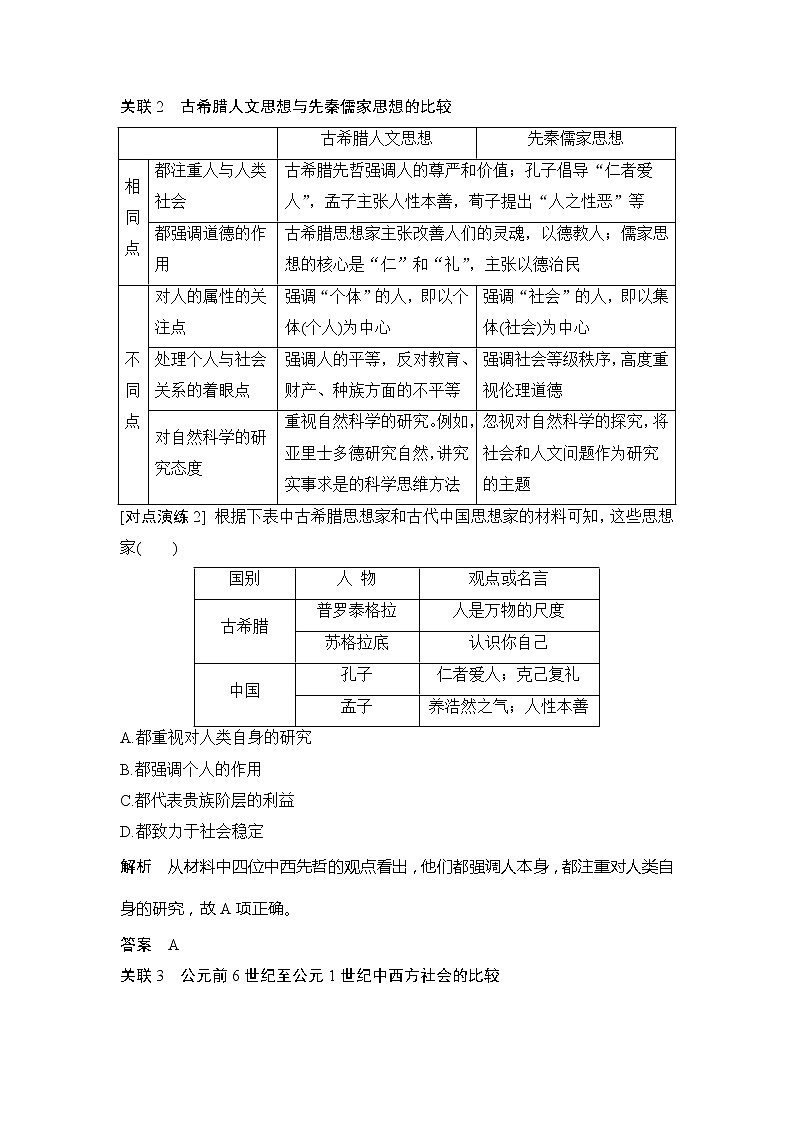 2019版《创新设计》历史二轮复习（通史版）教师用书：板块一农耕文明时代的世界与中国板块提升（一）02