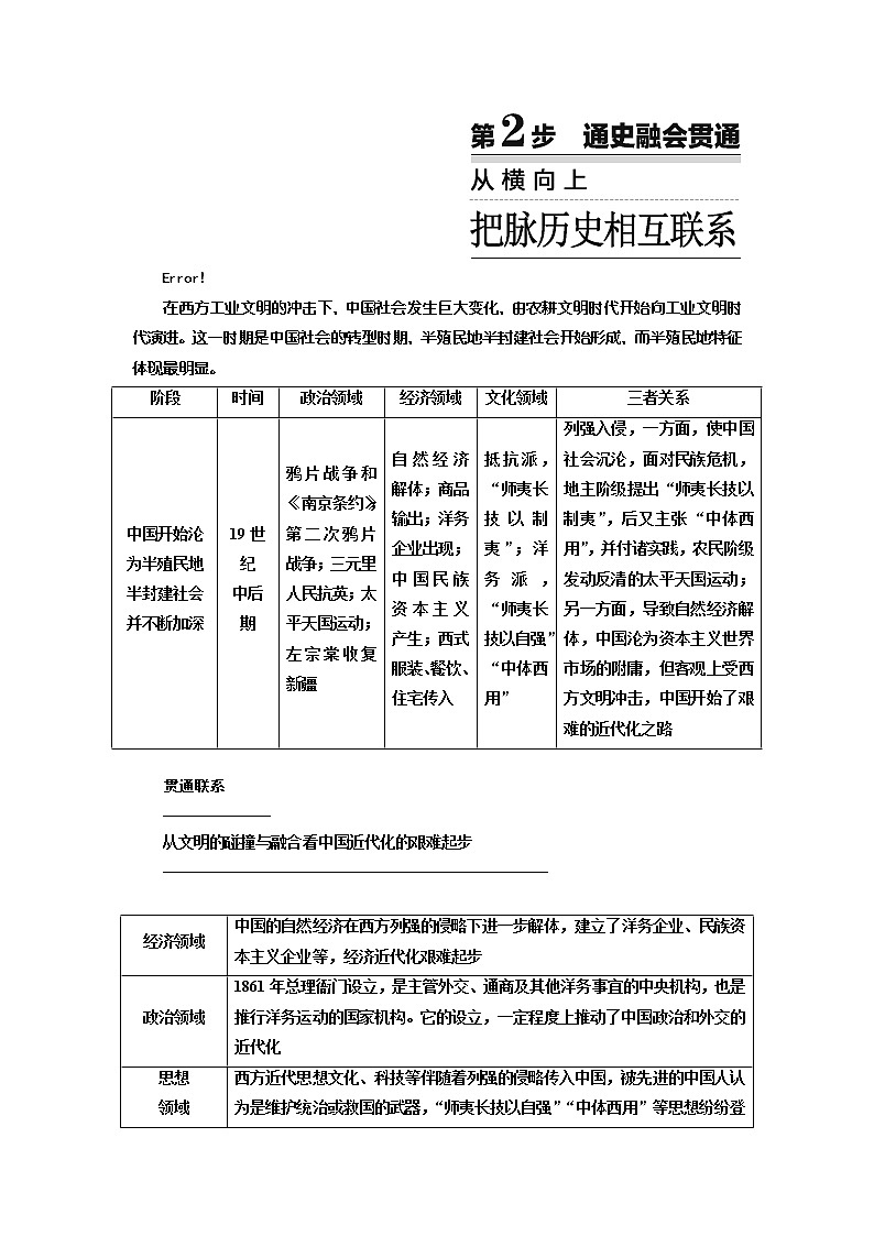 2019版二轮复习历史江苏专版讲义：第二板块第二步通史融会贯通01