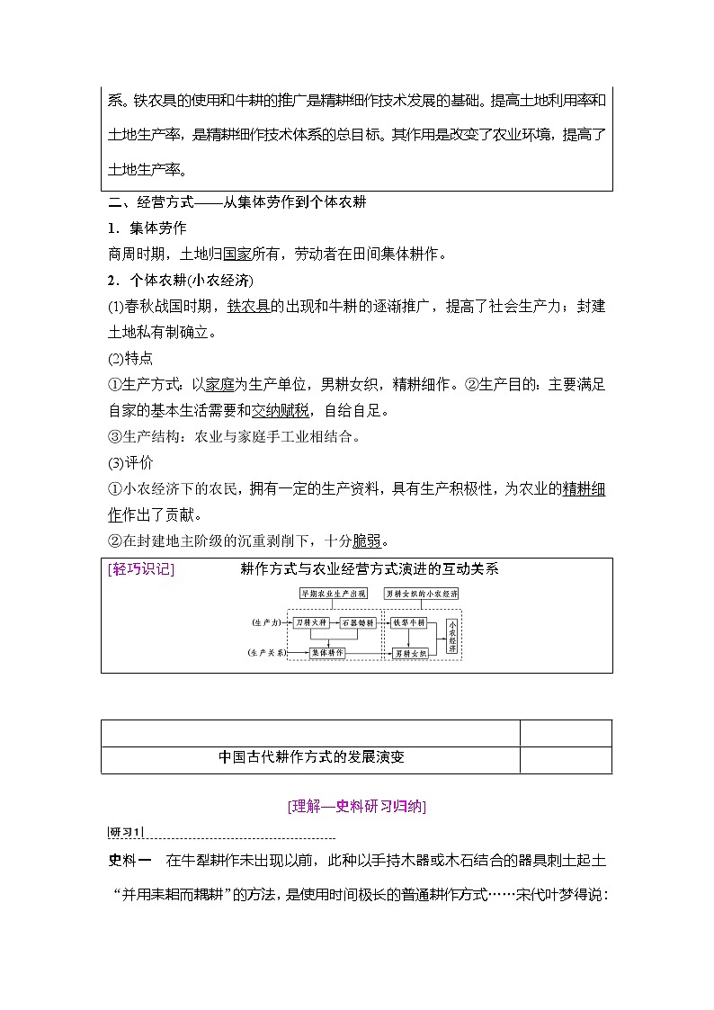 海南2019届高考历史一轮总复习教师用书：模块二第6单元第13讲　发达的古代农业和手工业第3页