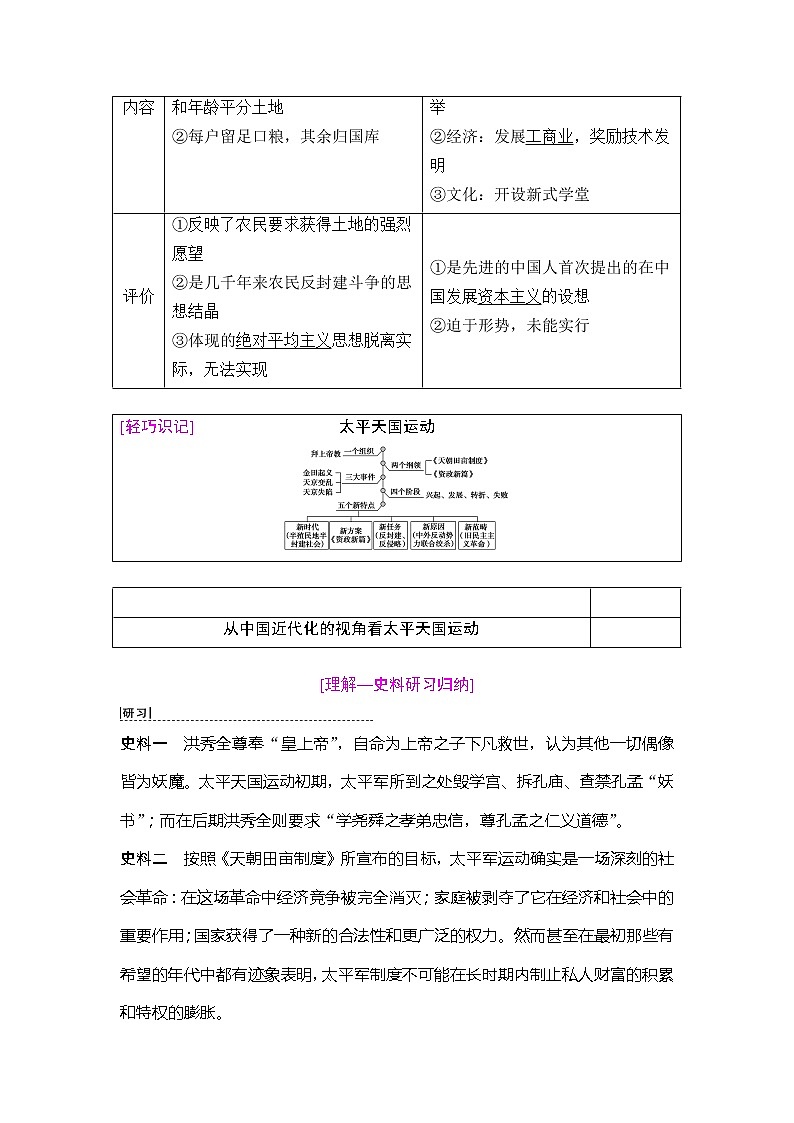 海南2019届高考历史一轮总复习教师用书：模块一第3单元第6讲　太平天国运动和辛亥革命第2页